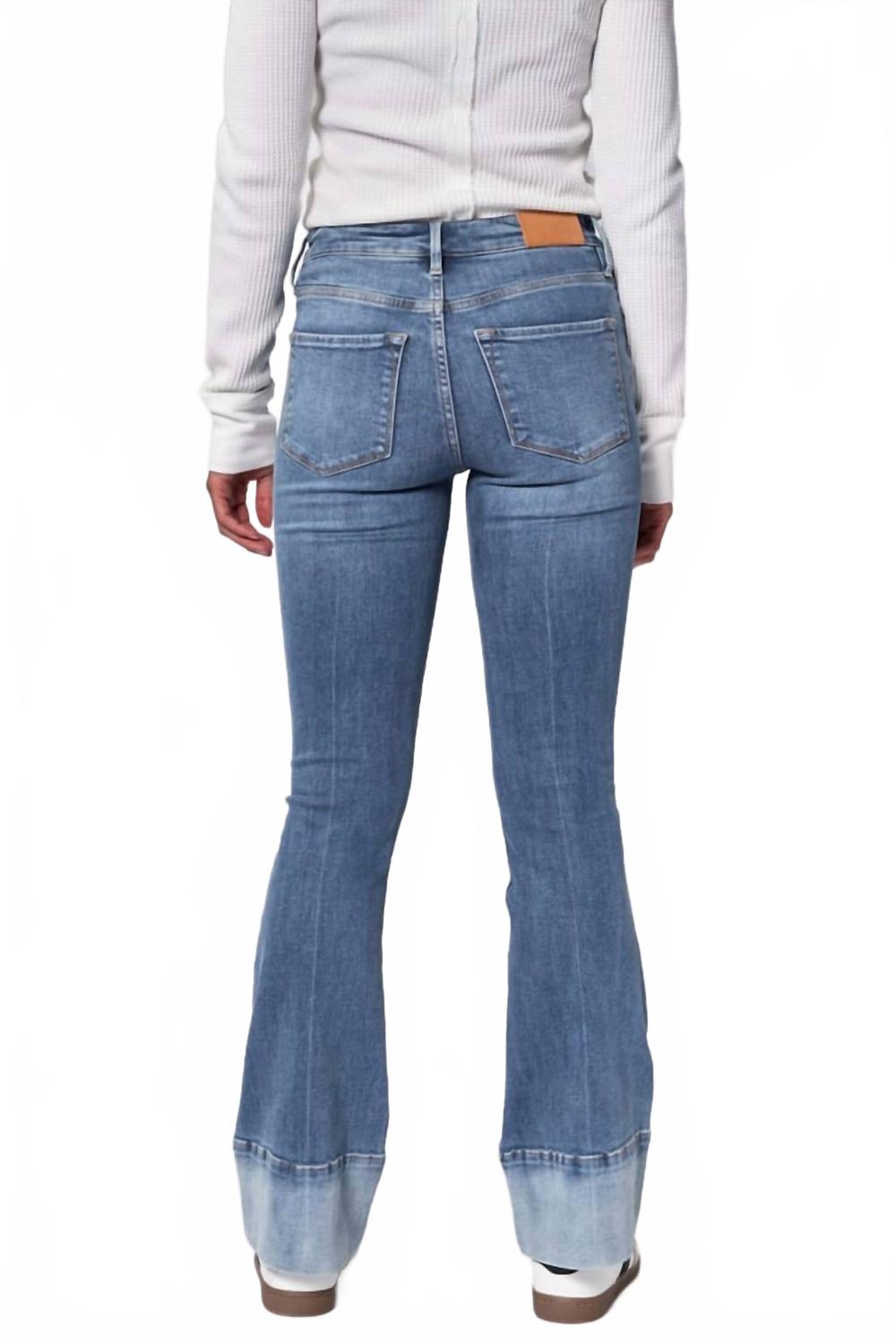 Mid Rise Full Inseam Bootcut Jean In Lagoon