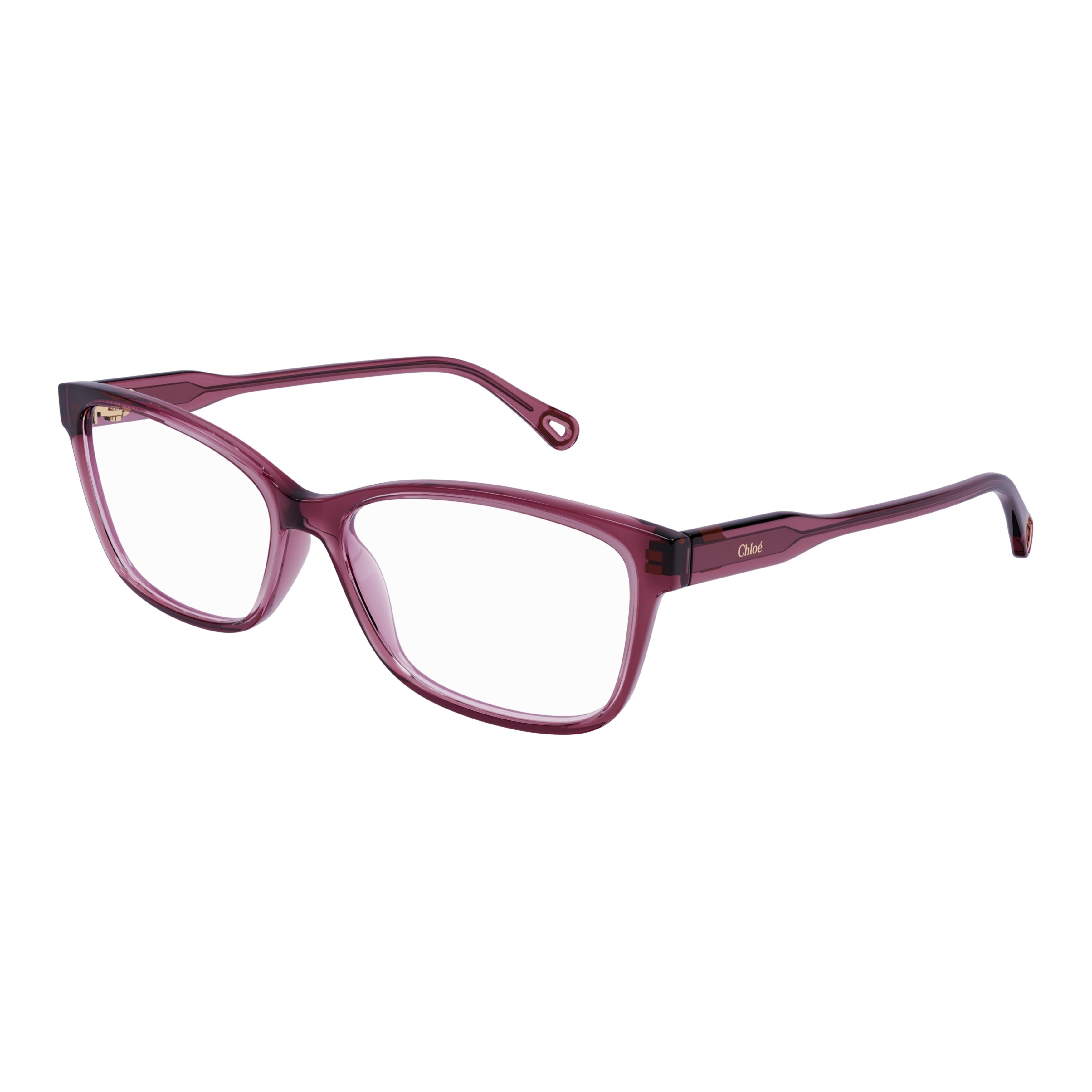 Ch0116O Translucent Deep Plum Cat-Eye Sunglasses