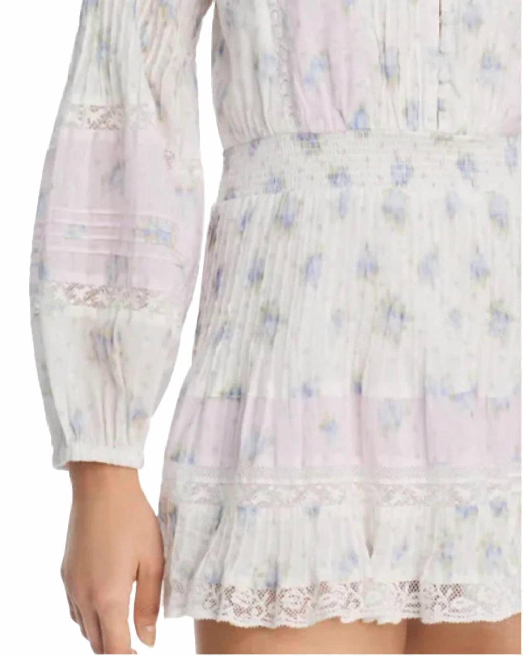 Winfrey Lace Mini Dress In Lilac Vanilla