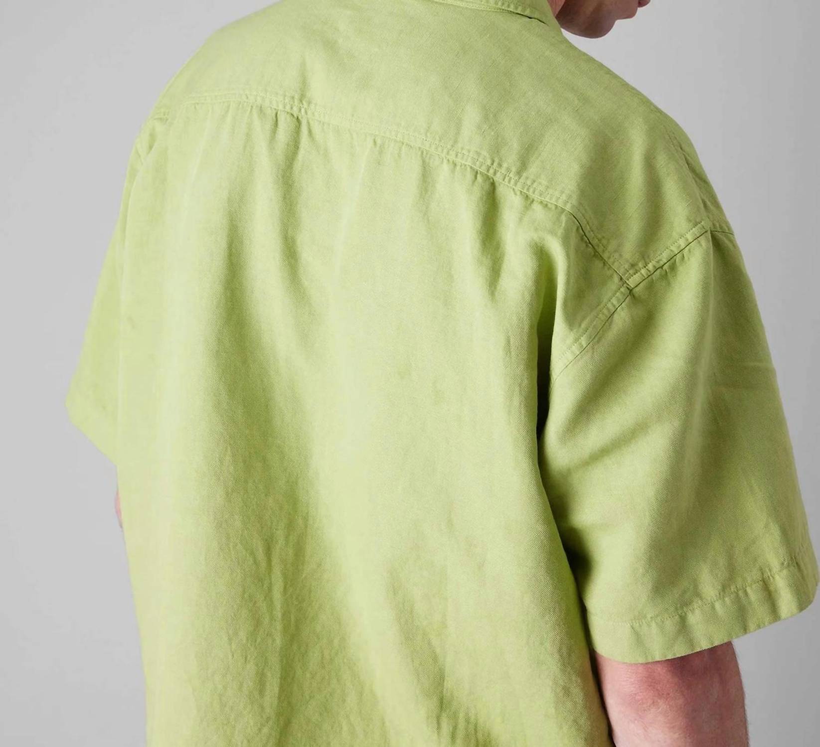 Short Sleeve Pullover Shirt In Matcha