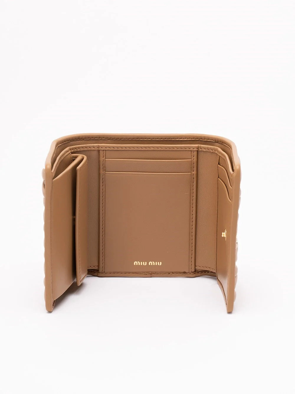 Miu Miu Women Small Matelassé Nappa Leather Wallet
