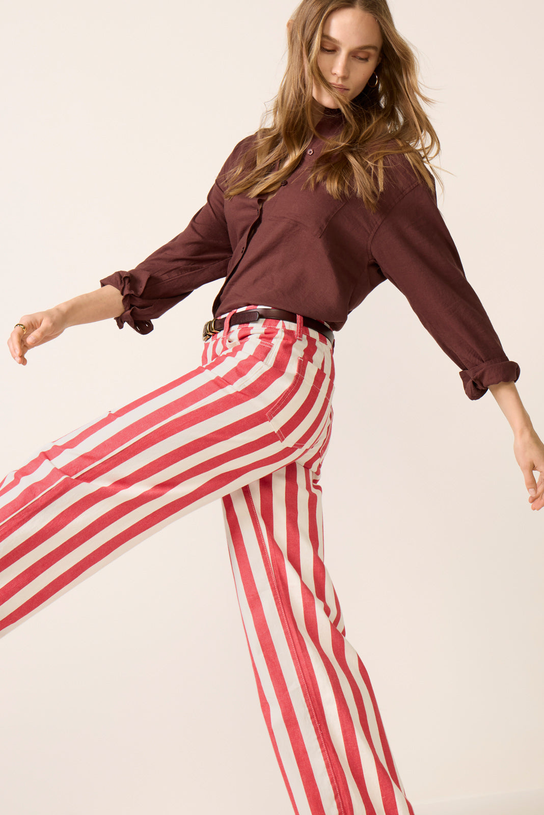 Women's Maker Wide Leg Stripe Pants