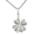 Silver 925 Sterling Silver Chain Pendant with Top Grade Crystal in Clear