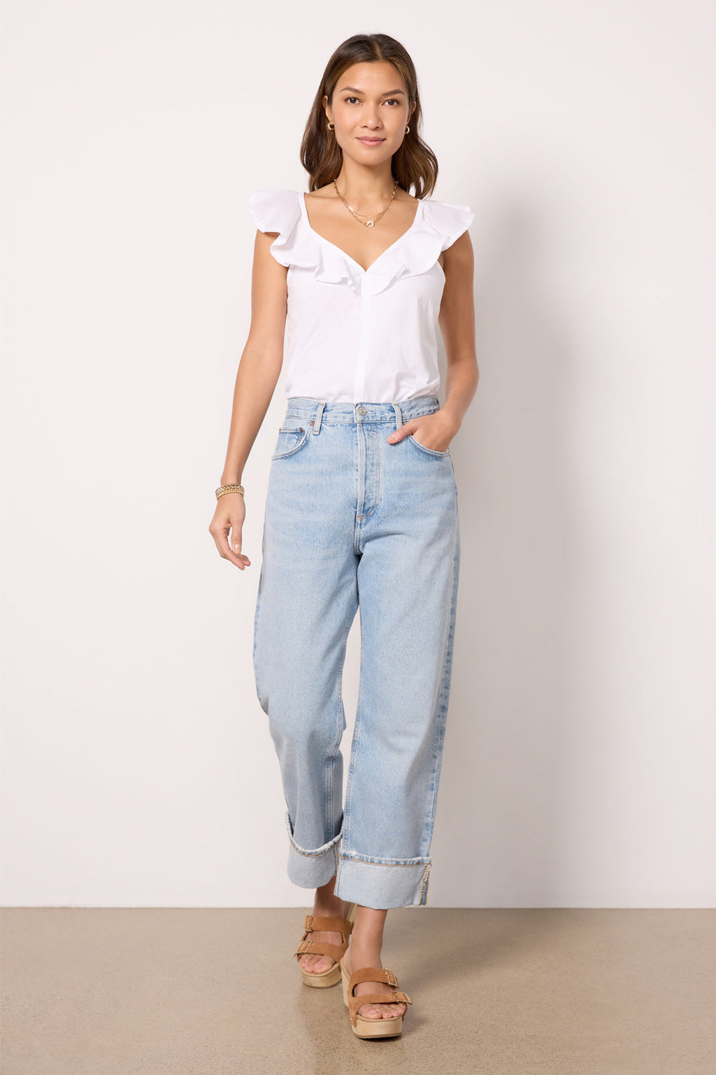 Women's Neah Ruffle Tank Top