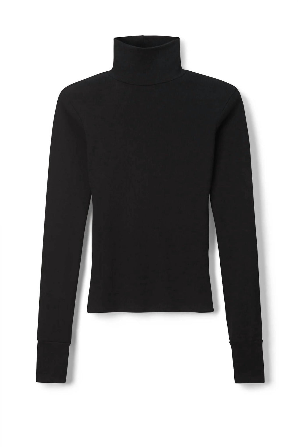 Hayden Luxe Rib Turtleneck Sweater In True Black