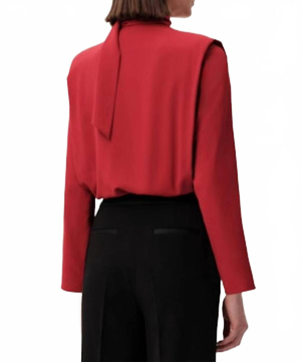 Sandy Long Sleeve Blouse In Red