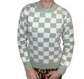 Chelsey Checkered Sweater In Green