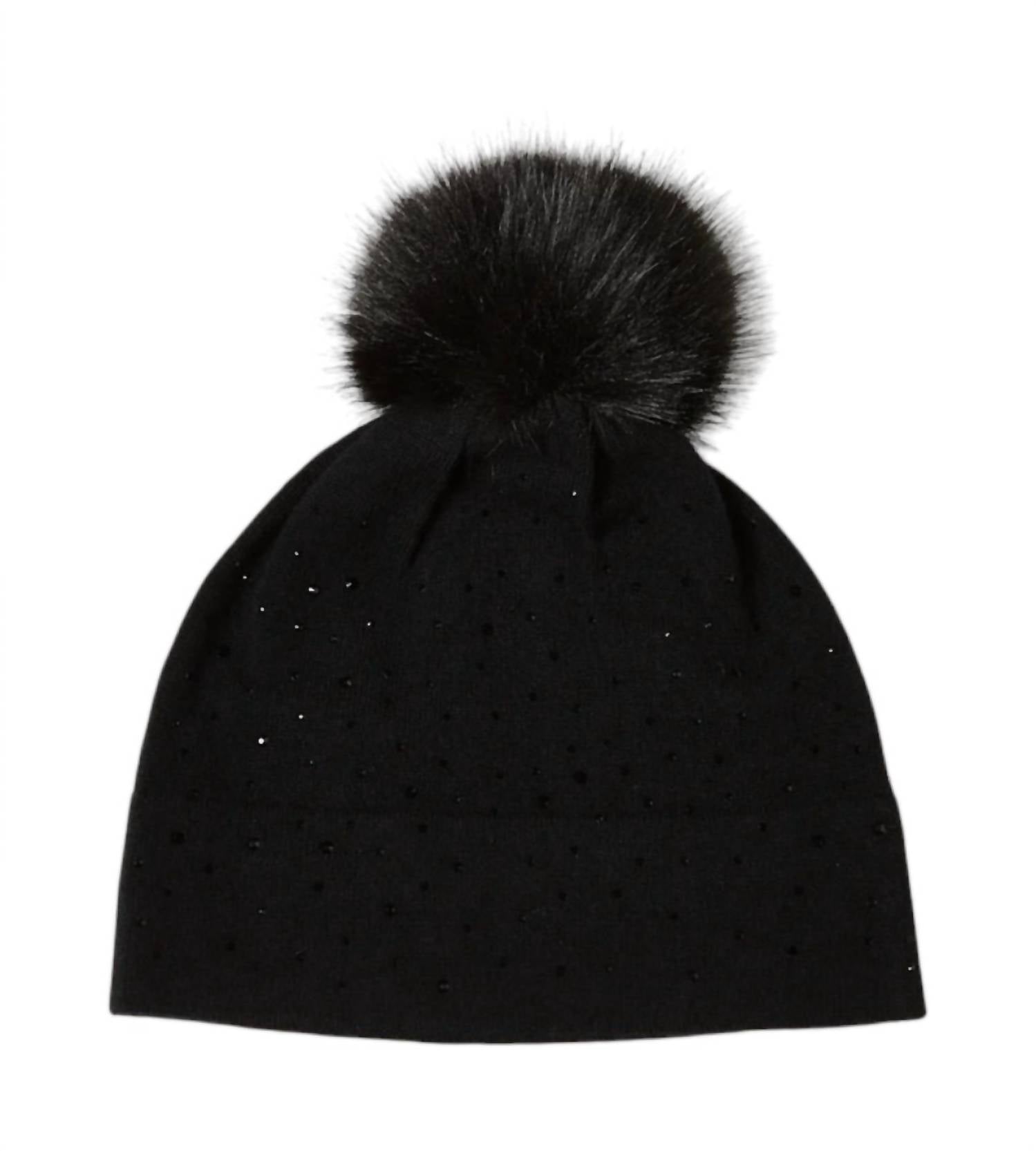 Women's Crystal Hat In Black