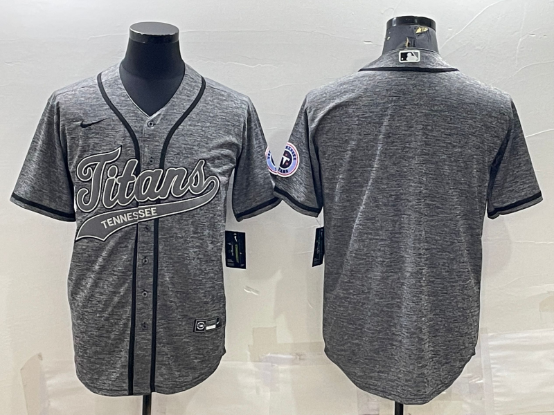 Men's Tennessee Titans Gray Blank Jersey1