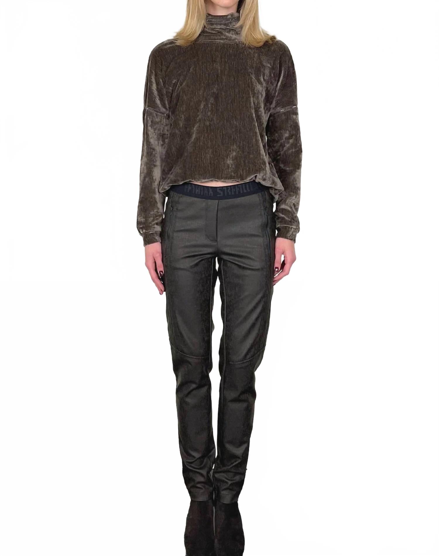 Elastic-Waist Jogger In Brown Bark