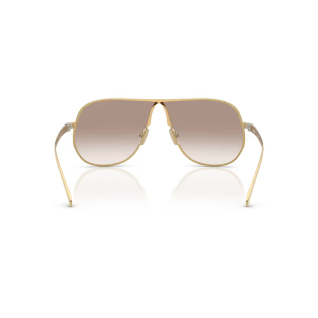 Aviator Sunglasses With Gold Metal Frame And Gradient Lenses