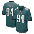 Men's Philadelphia Eagles Josh Sweat #94 Midnight Green Super Bowl LVII Patch Game Jersey1
