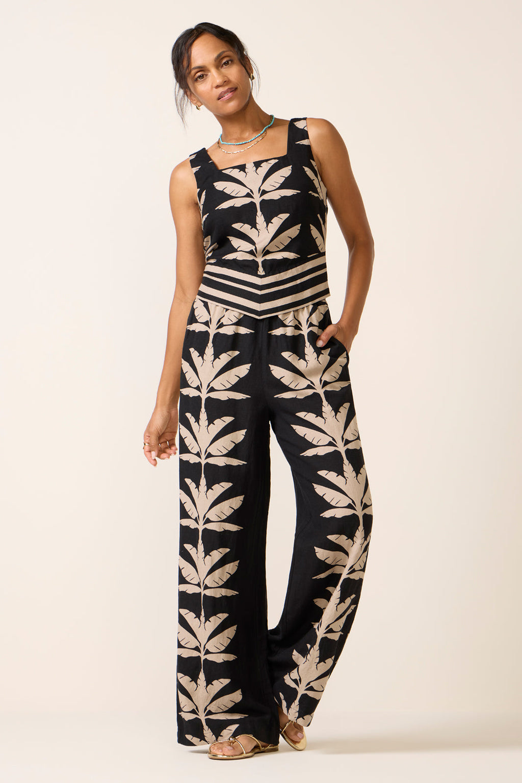 Women's Dani Wide Leg Linen Pants