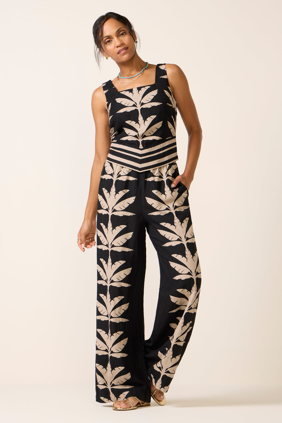 Women's Dani Wide Leg Linen Pants