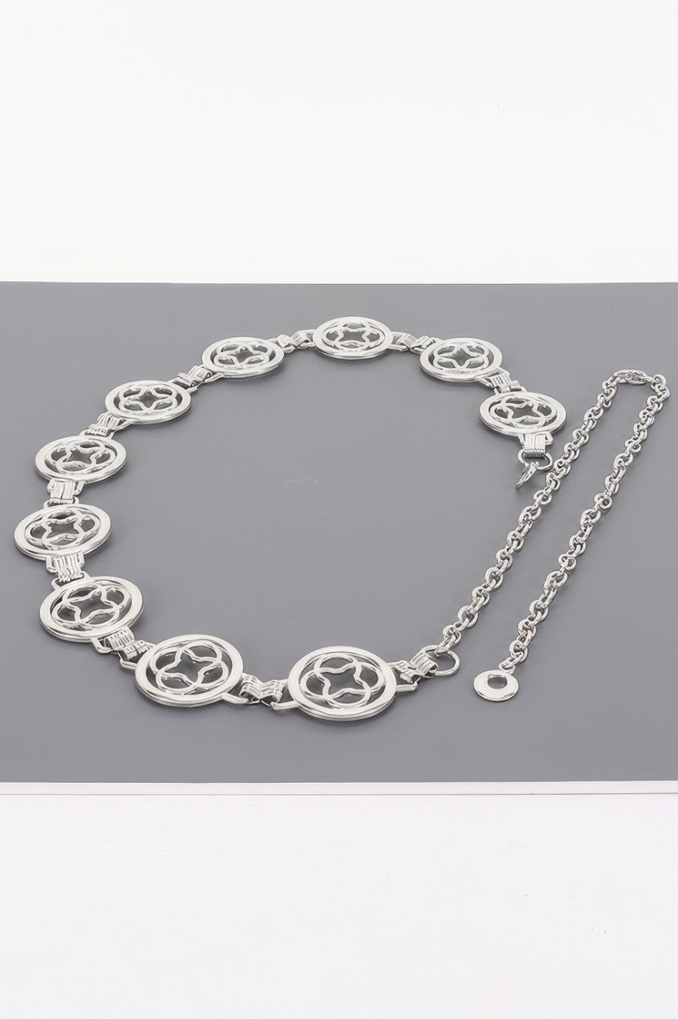 Statement Chain Belt with Circular Cut-Out Detail