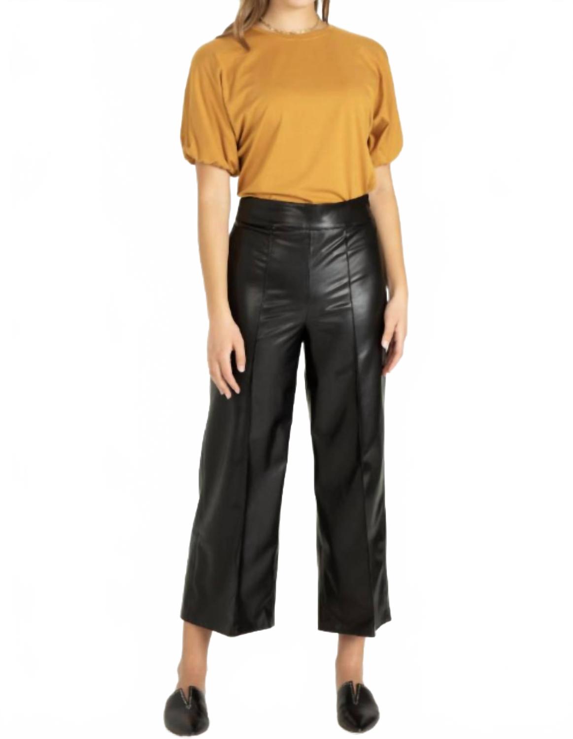 Sparkle Wide Leg Pants In Black