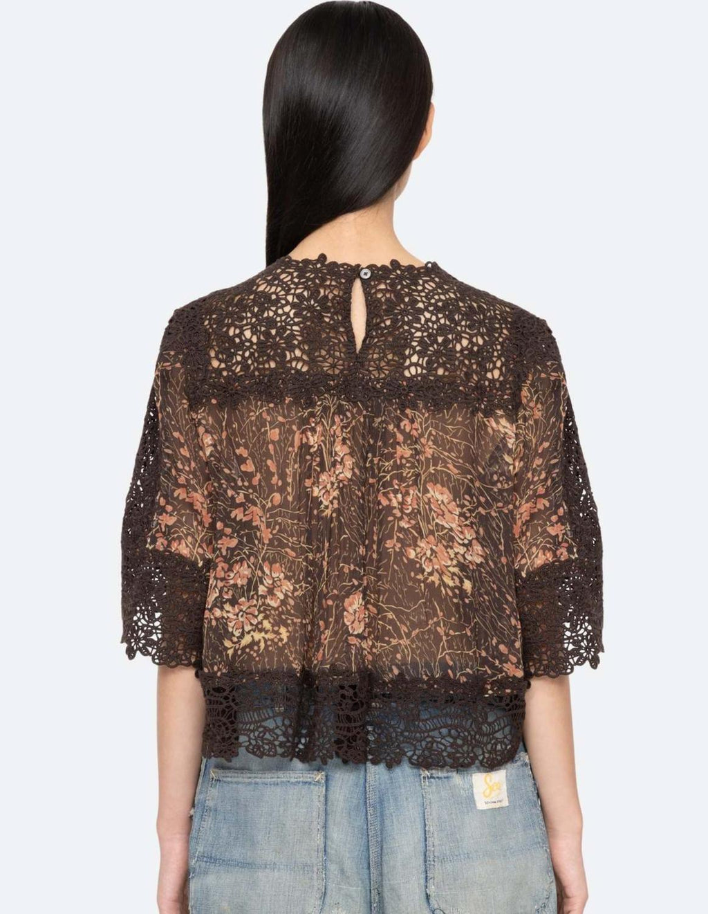 Luisa Print Top In Brown