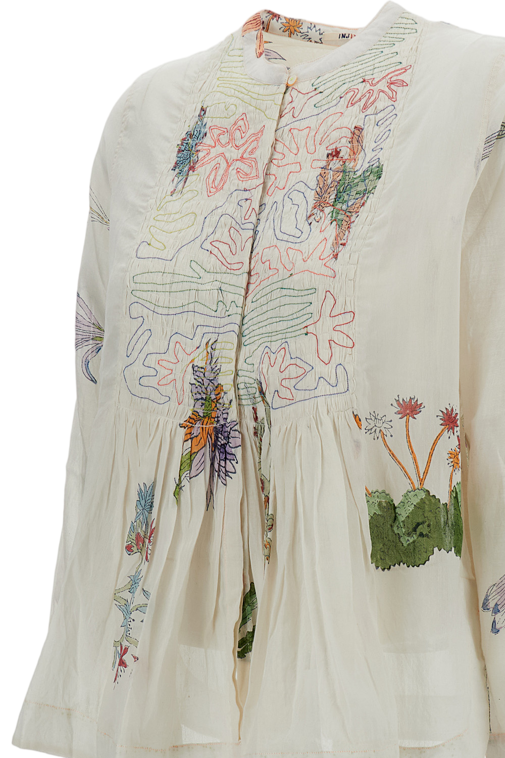Cotton-Silk Blend Long-Sleeved Shirt