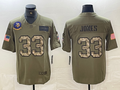 Men's Minnesota Vikings Aaron Jones #33 Olive Player Jersey1