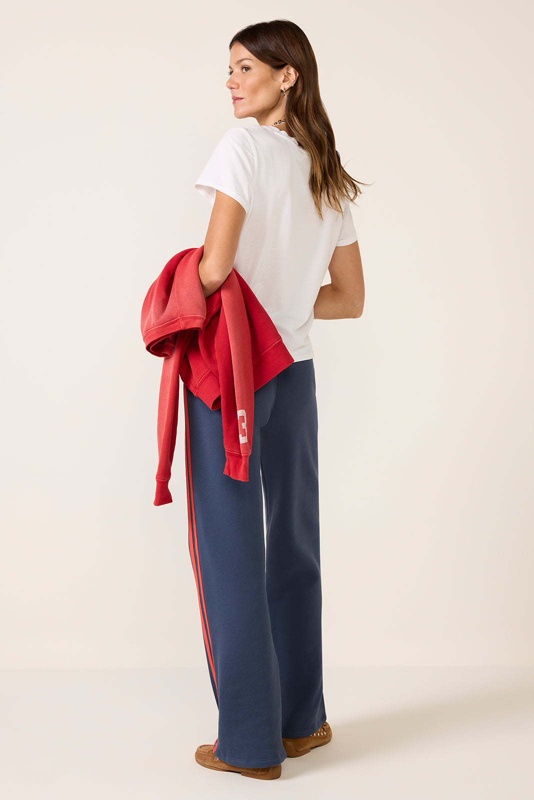 Women's Solid Wide Leg Track Pants