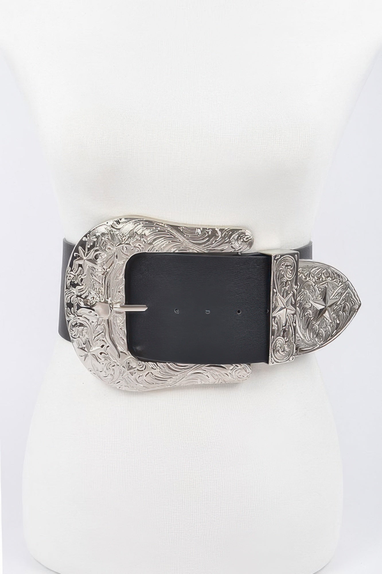 Wide Plus Size Waist Belt with Big Buckle Design