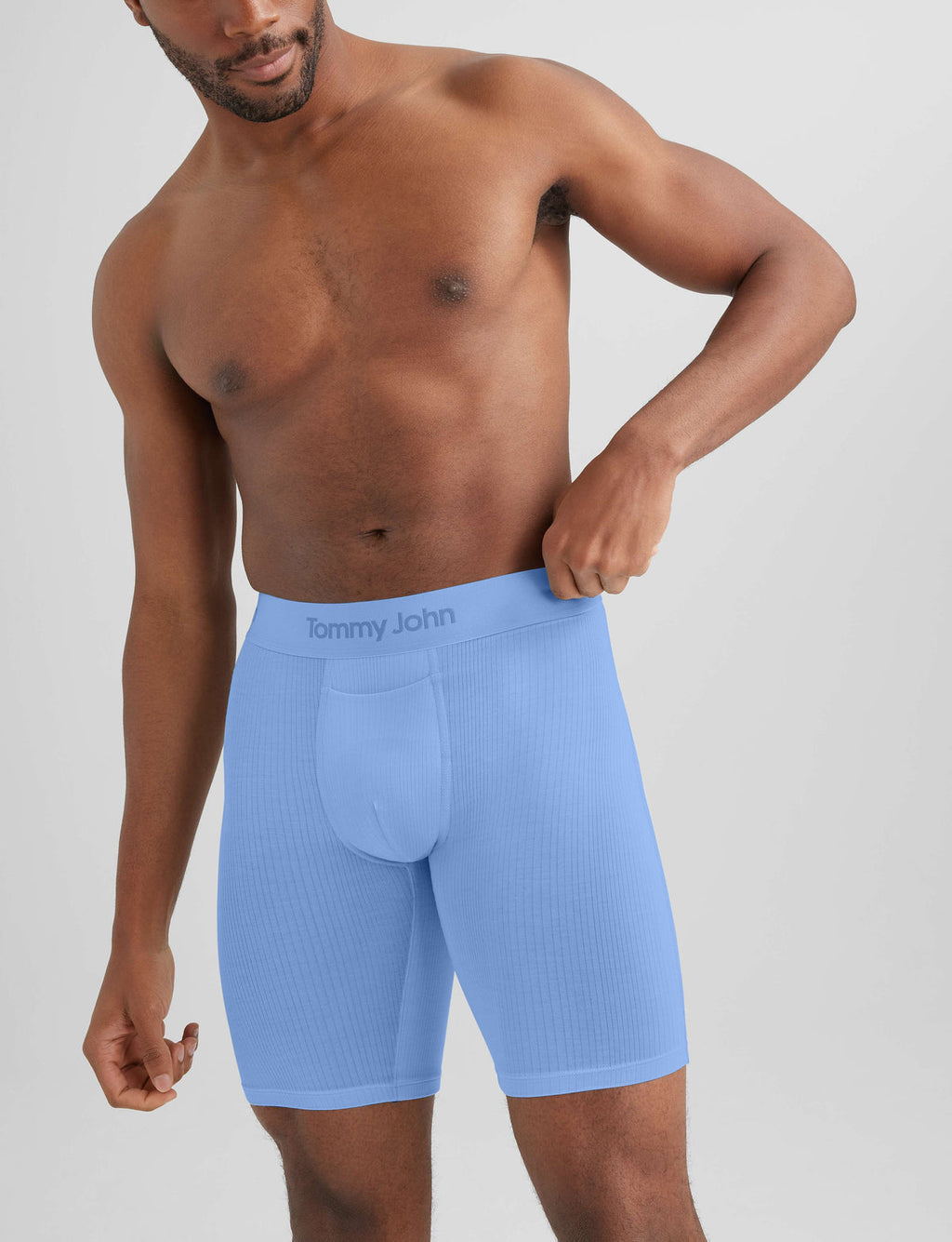 Men's Second Skin Luxe Rib Boxer Brief 8"