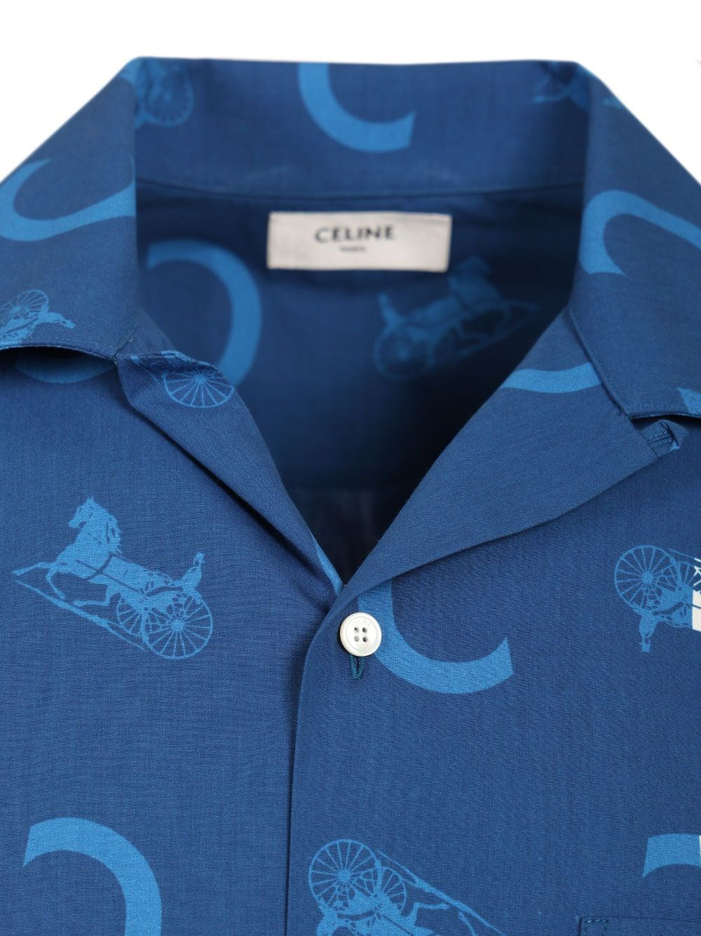 Celine Men Cotton Bowling Shirt