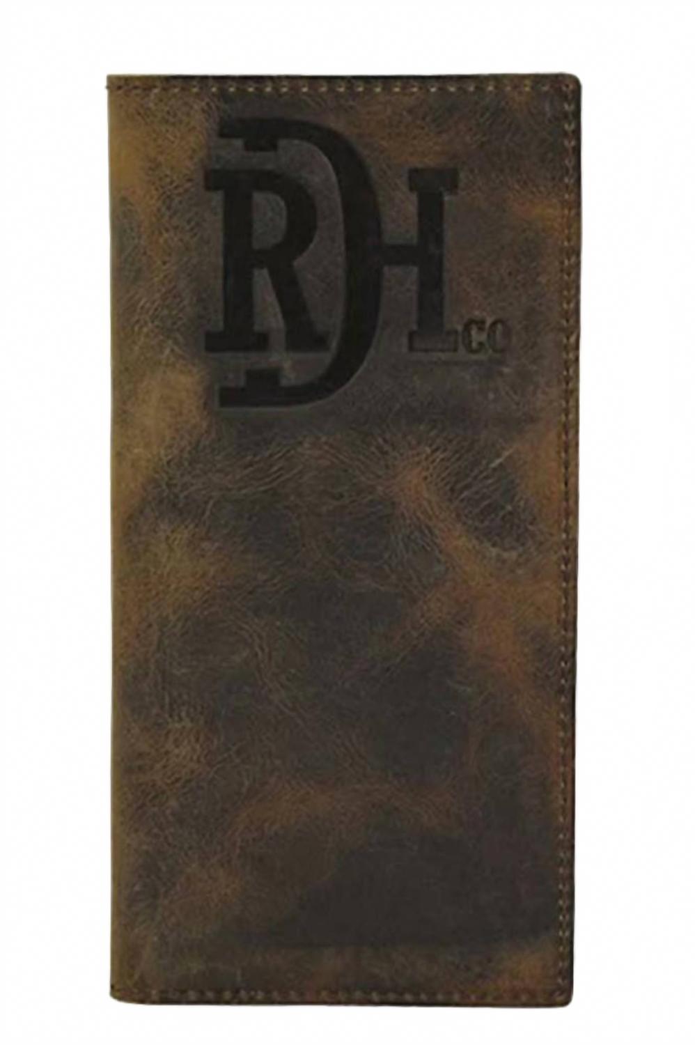 Men's Genuine Leather Branded Rodeo Wallet In Brown Oiled