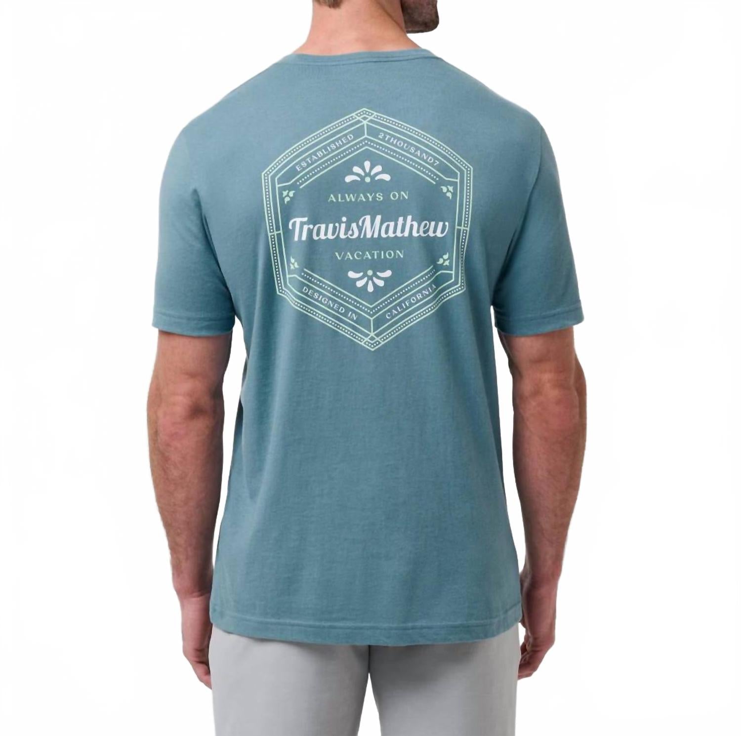 Maximum Stay Short Sleeve Tee In Captains Blue