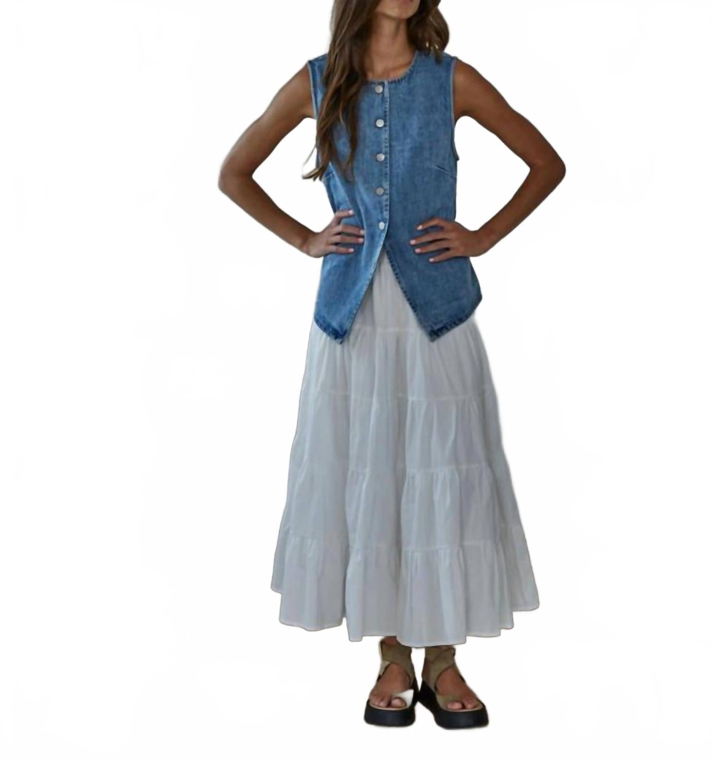 Stella Vest In Denim