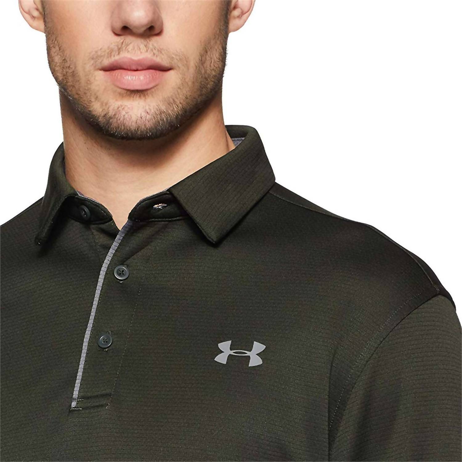 Tech Button Up Placket Polo In Artillery Green