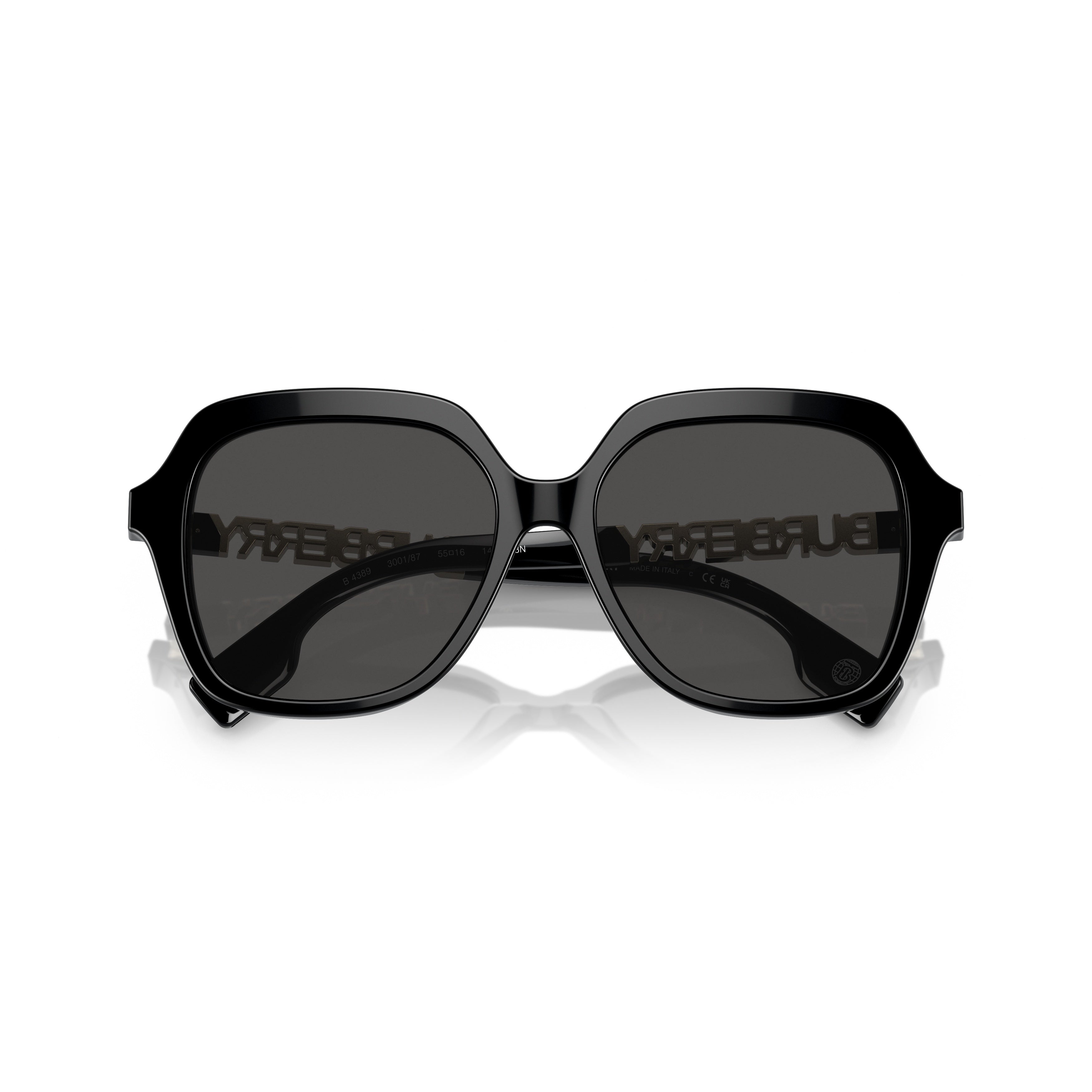 Oversized Square Frame Sunglasses With Metallic Logo Detail