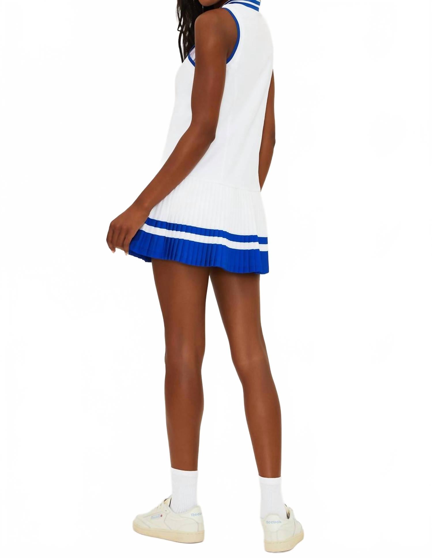 Bria Mini Dress In Riviera Azure White
