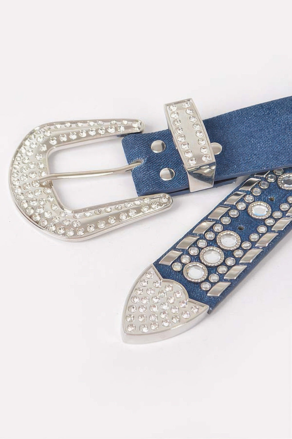 Rhinestone Metal Studded Multi Metal Belt