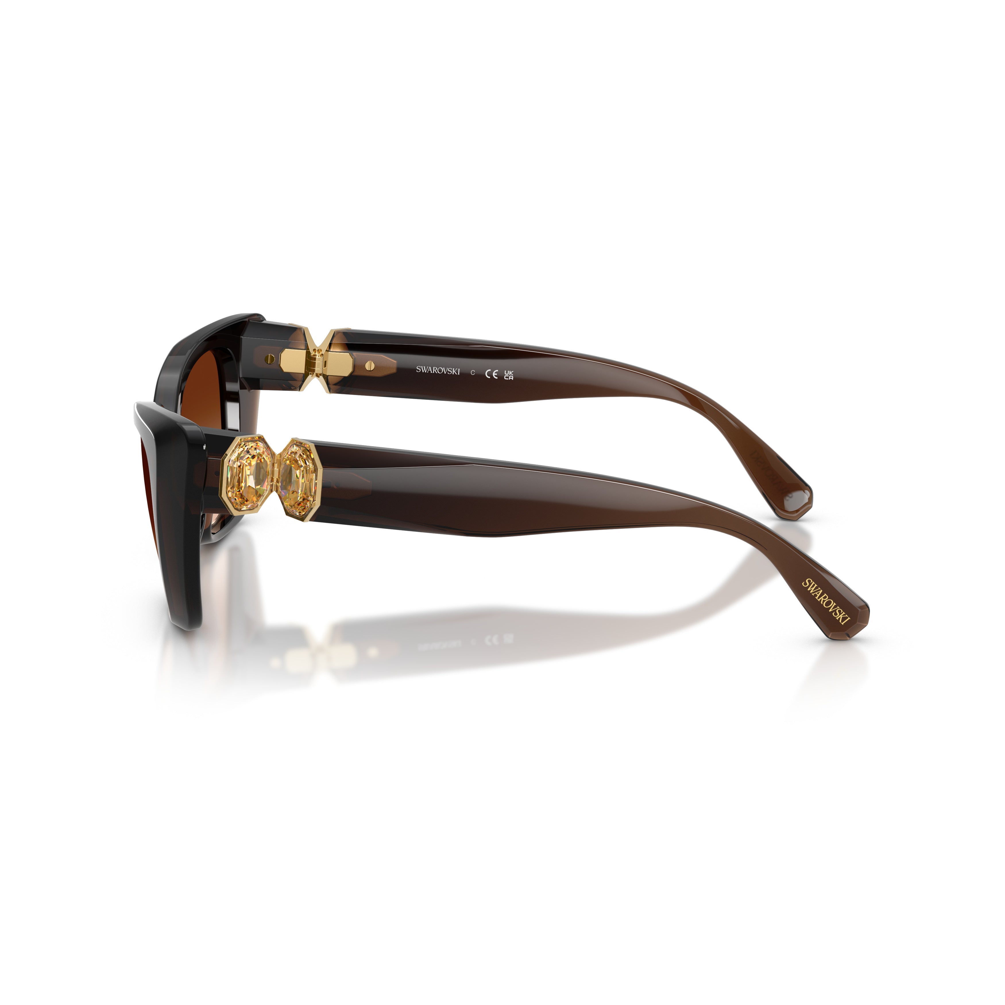 0Sk6047 Bold Cat-Eye Sunglasses with Gradient Lenses