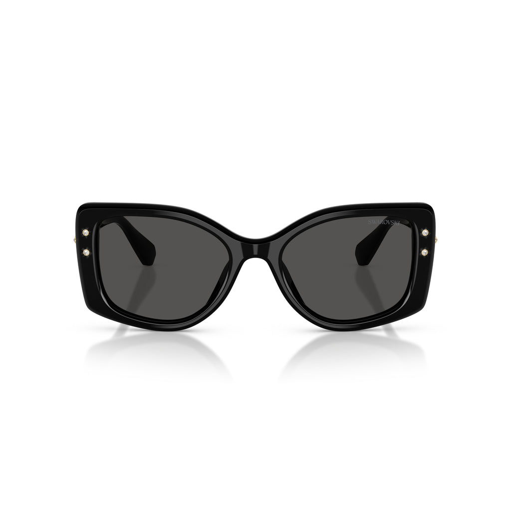 0Sk6058U Oversized Square Frame Sunglasses with Crystal Embellishments