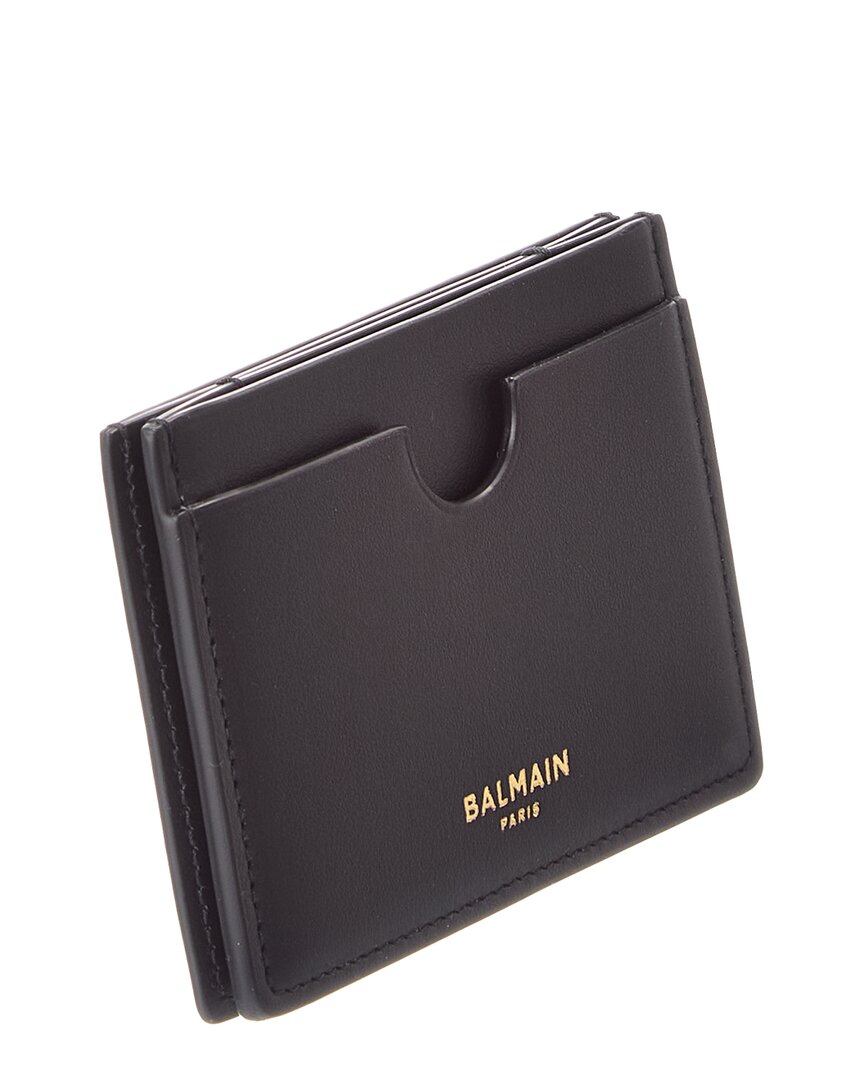 Balmain Logo Leather Card Case