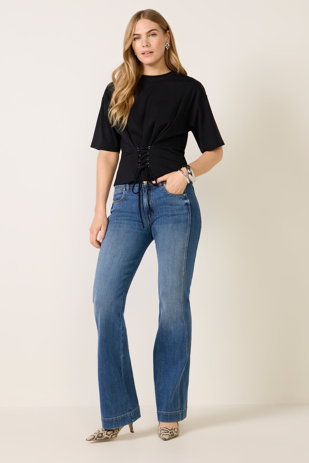 Women's Ada Waist Lace Up T-Shirt