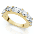 2.30Ct Emerald & Round Diamond Wedding Anniversary Ring 14k Lab Grown