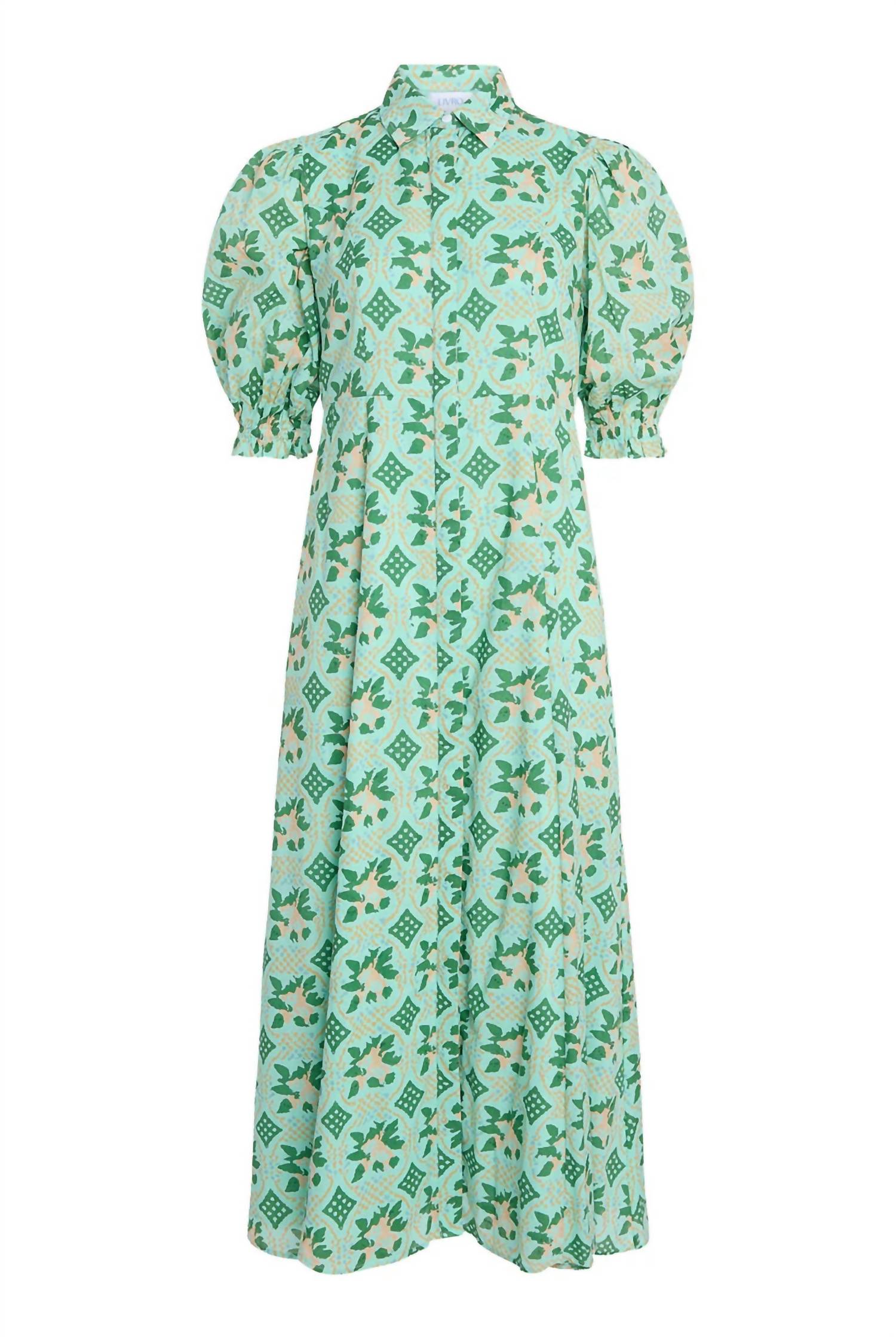 Lattice Rosie Dress In Green