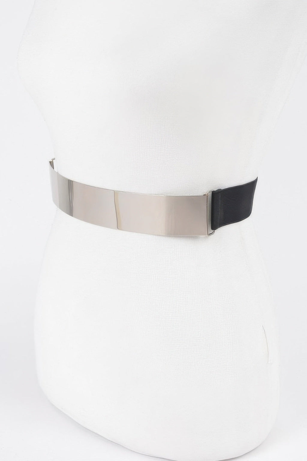 Elastic Waist Belt with Curved Metal Plate
