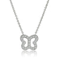 Rhodium Brass Necklace with AAA Grade CZ in Clear