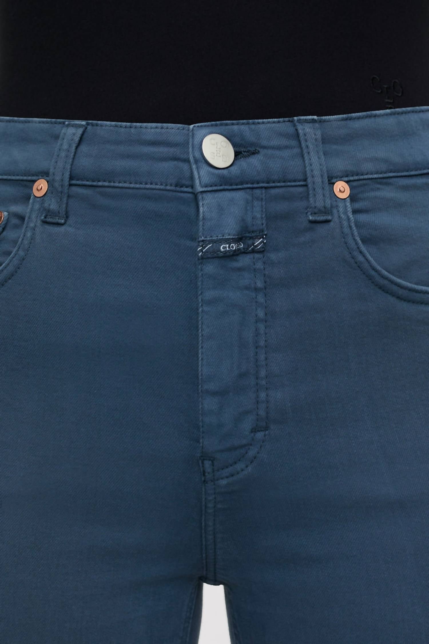 Hi-Sun Cropped Jeans In Graphite Blue