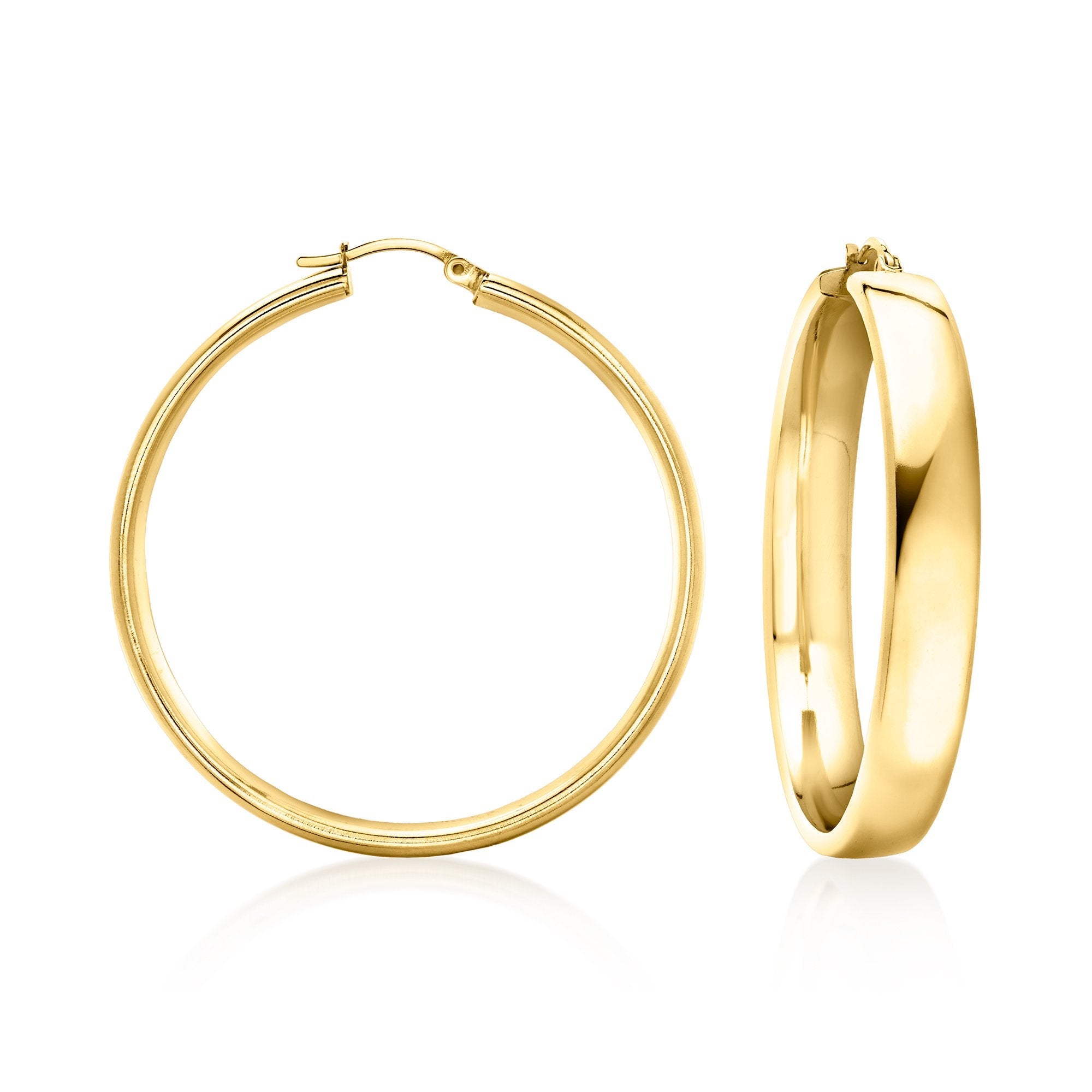 Ross-Simons 14kt Yellow Gold-Plated Hoop Earrings
