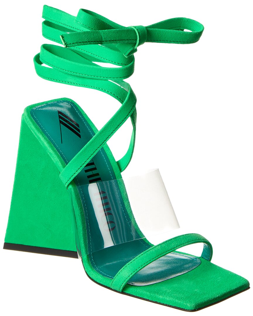 The Attico Isa Suede & Vinyl Sandal
