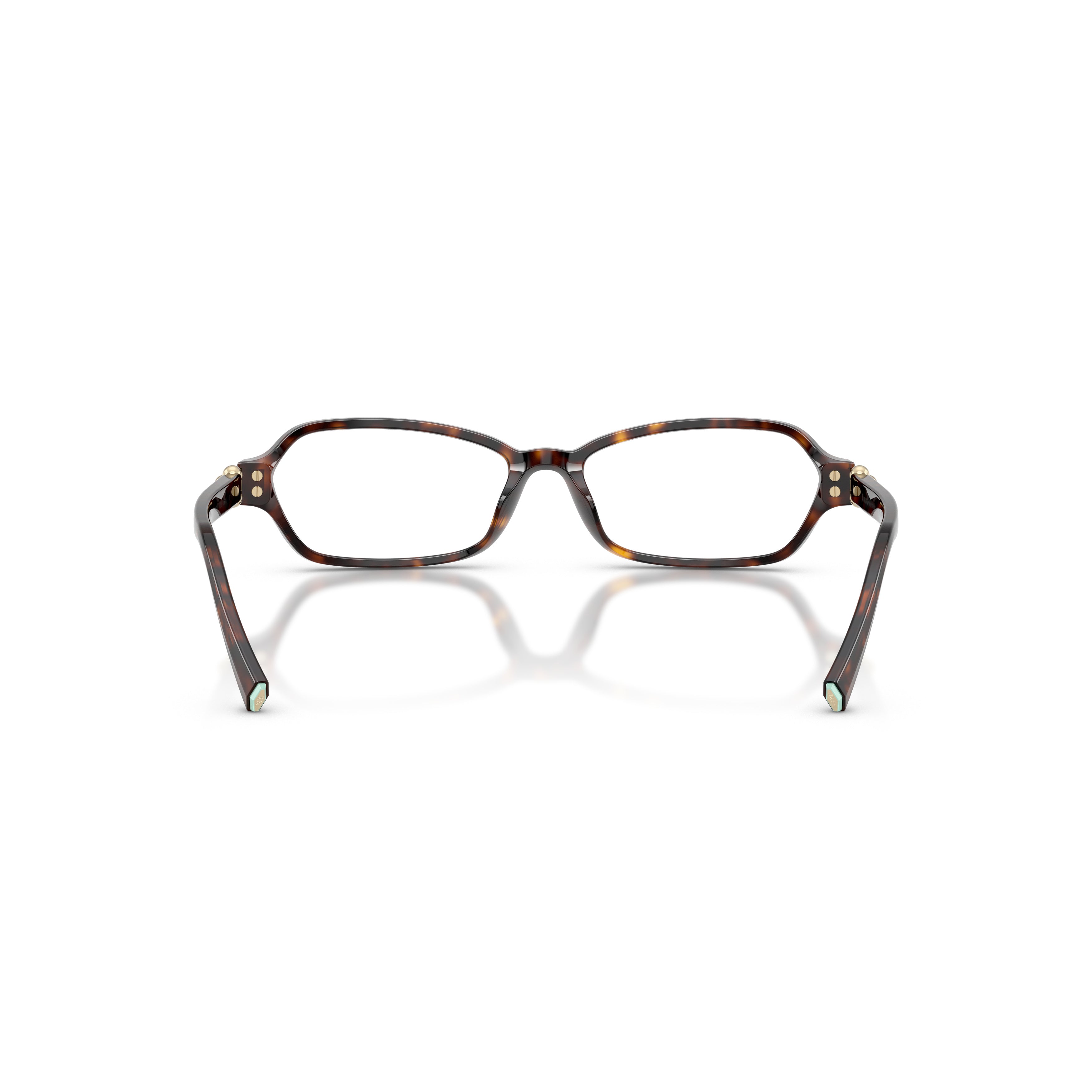 Rectangular Tortoiseshell Acetate Sunglasses With Gold Accents