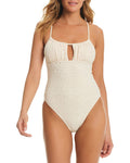 Red Carter Eyelet Balconette Swimsuit