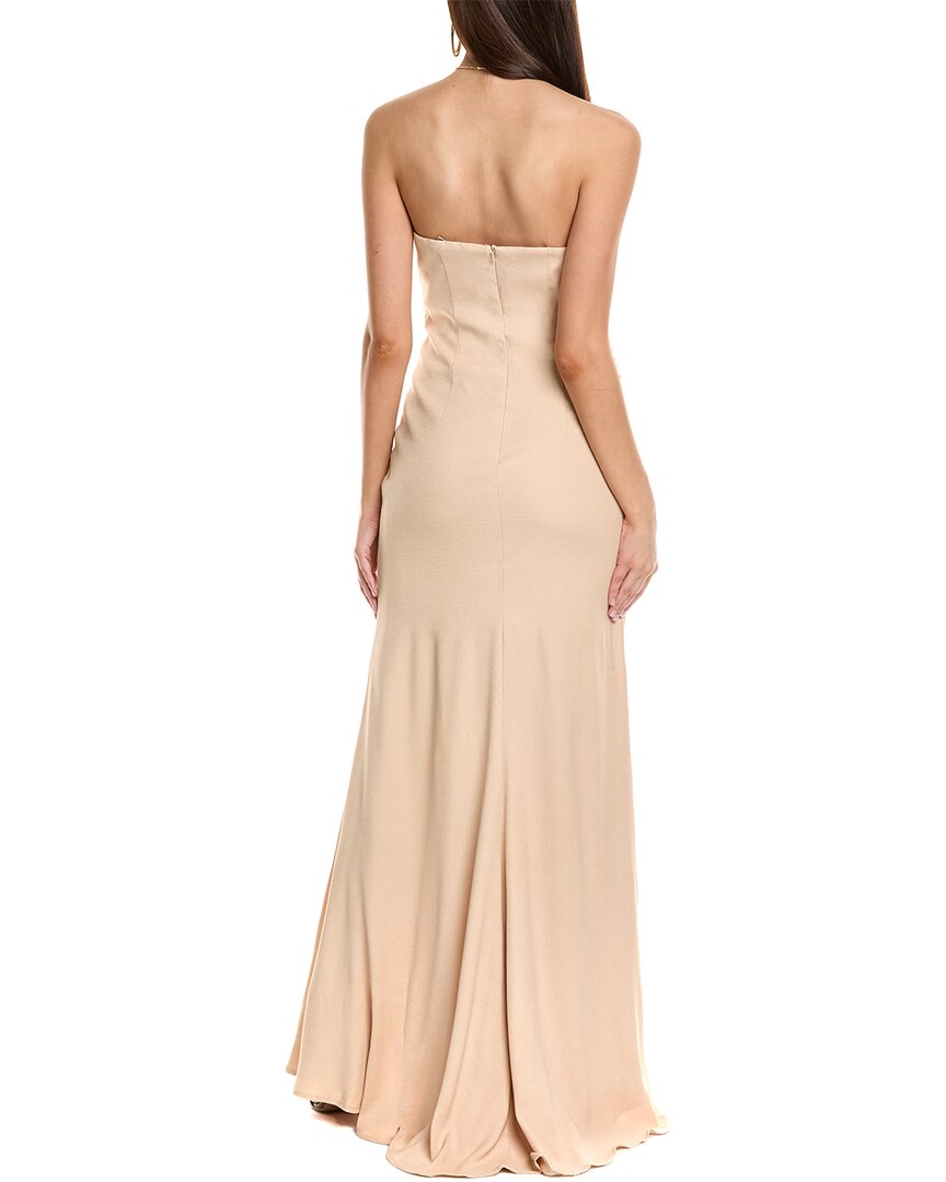 Rene Ruiz Pleated Column Gown