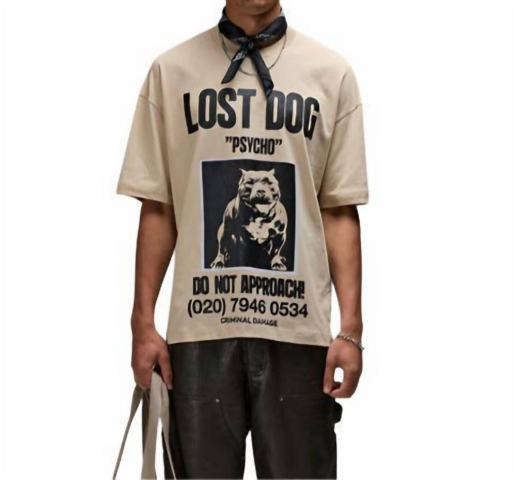 Lost Dog T-Shirt In Stone