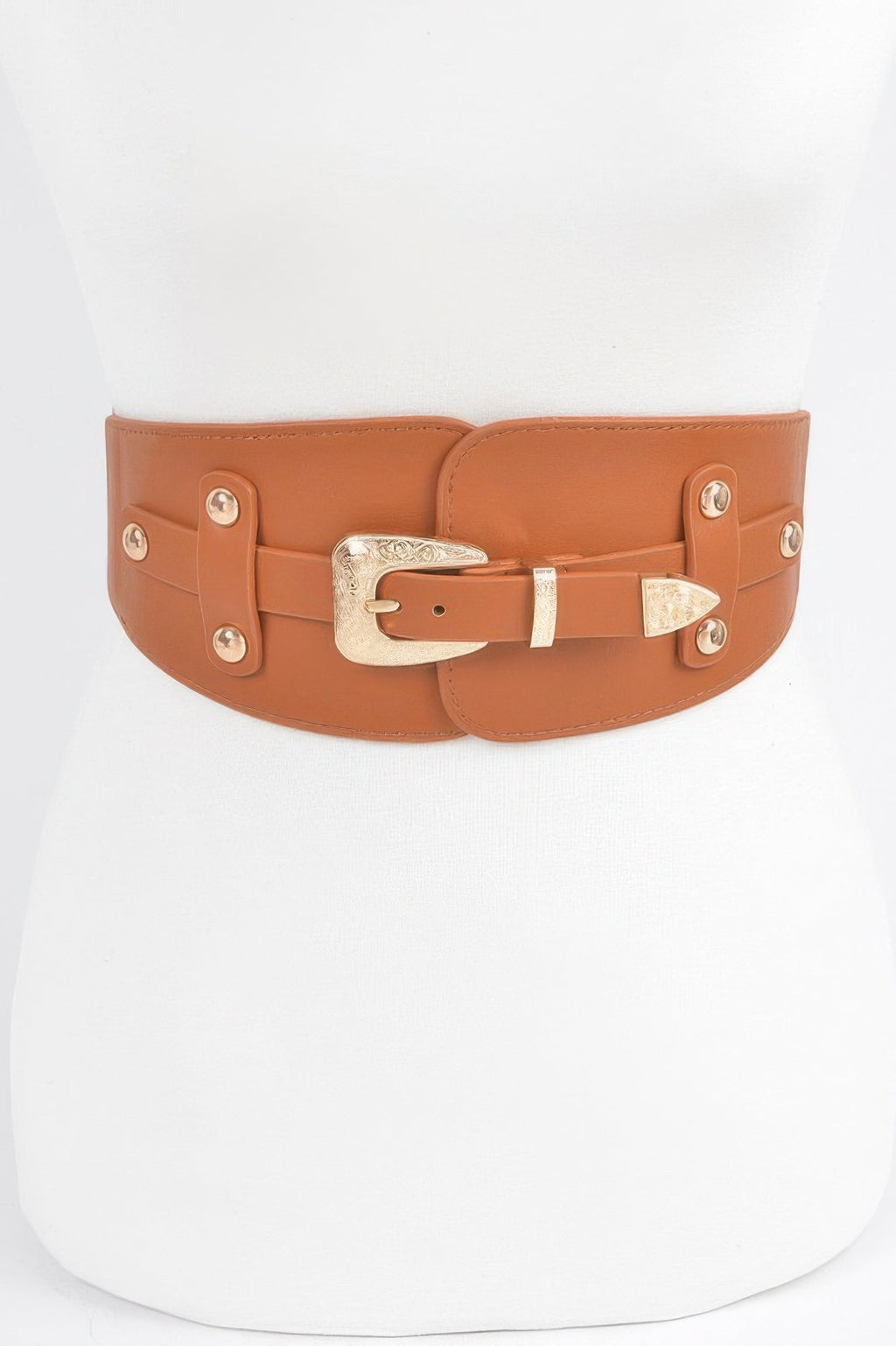 Wide Belt Buckle Elastic Belt